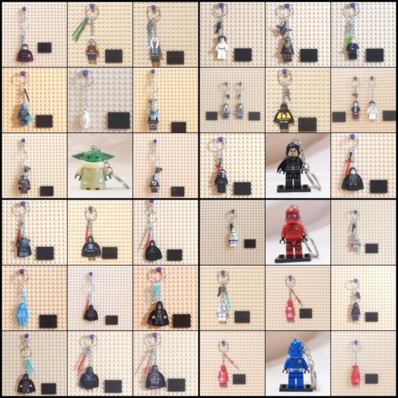 MINIFIGURE KEYCHAIN-Star Wars-Harry Potter-Sesame Street-Wonder Women Stand Gift - Picture 5 of 13